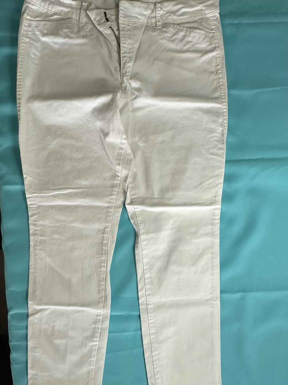 White Slim Fit Women's Pants